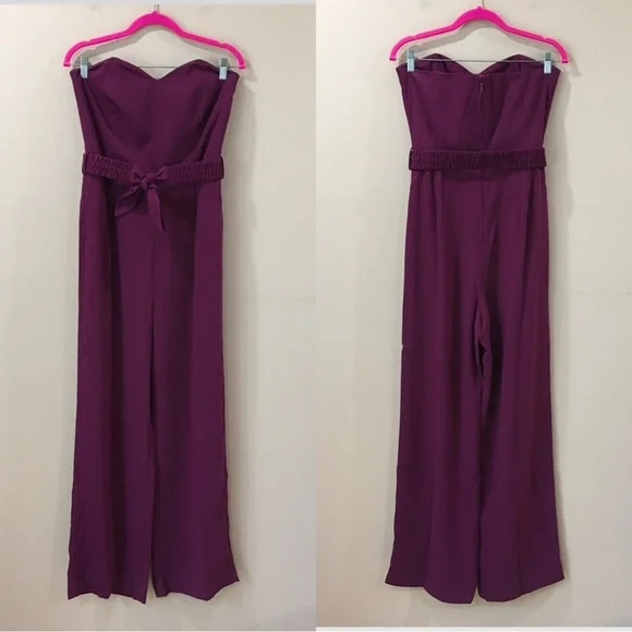 Lilly Pulitzer Women 8 Rosalie Strapless Jumpsuit Amarena Cherry Corset New - Picture 3 of 8